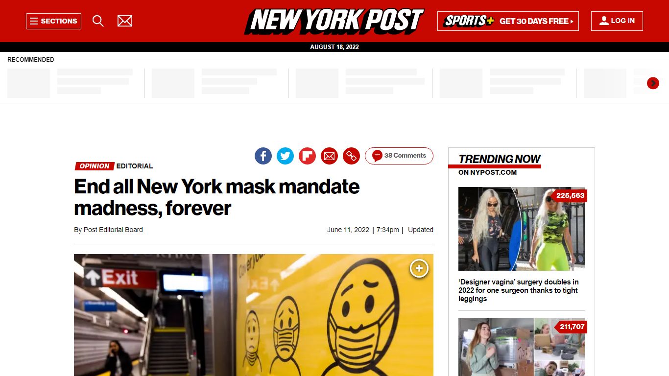 End all New York mask mandate madness, forever