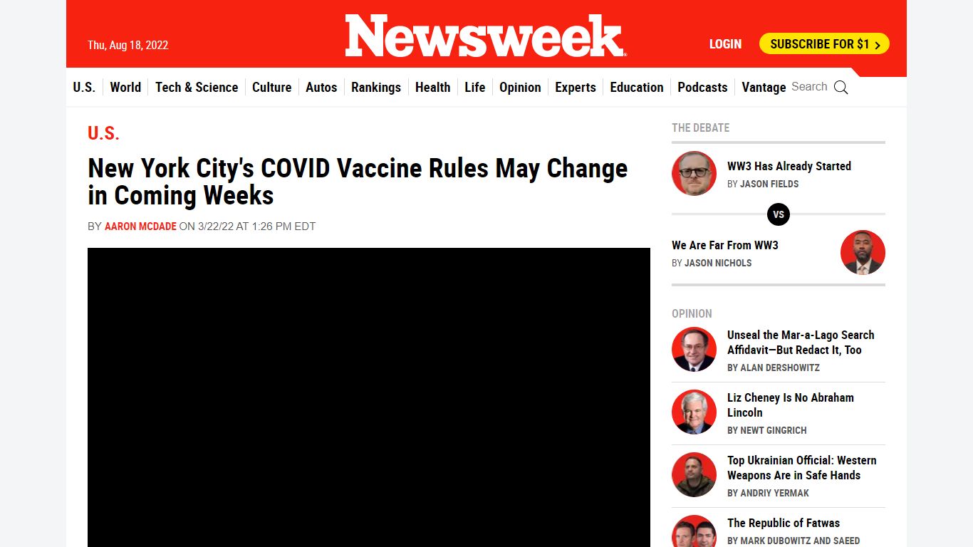 New York City's COVID Vaccine Rules May Change in Coming Weeks - Newsweek